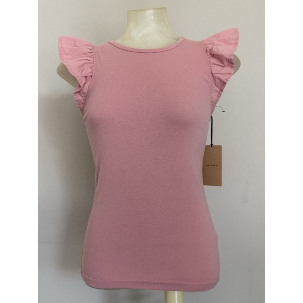 Gorgeous Women Halogen Pink Flutter Sleeves Top NWT XS